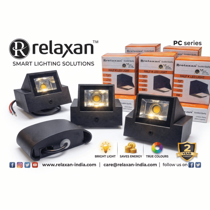 Relaxan Premium 5W Half K LED Wall Light (PC Series)