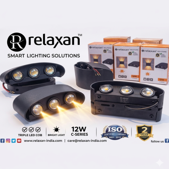 Relaxan Premium 12W Slim 6-Ray LED Wall Light (C-Series)