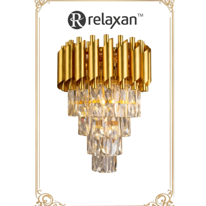 Relaxan Premium Crystal Cascade Wall Sconce