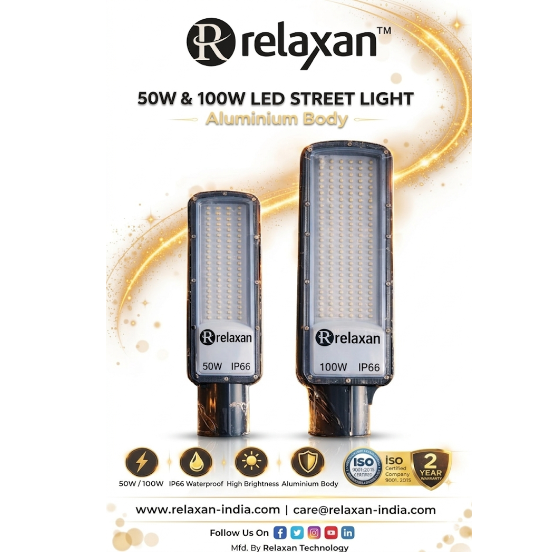 Relaxan Premium Heavy-Duty LED Street Light (50W / 100W)